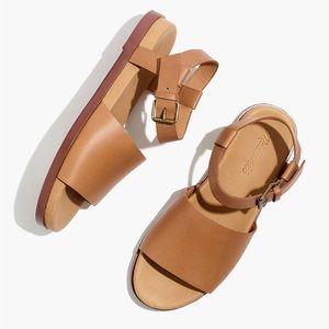 Madewell Noelle Ankle-Strap Flat in Warm Hickory